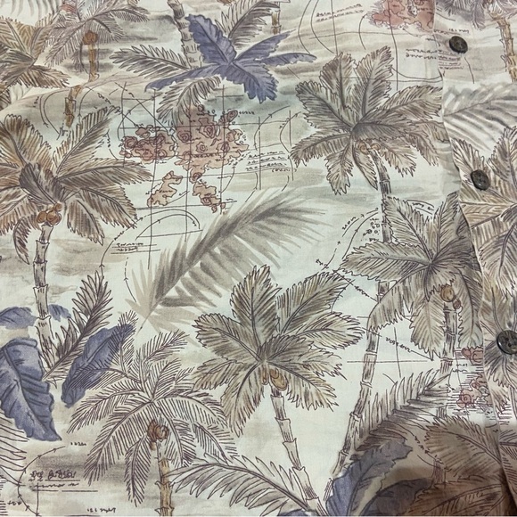 Island Shores Men’s Map 100% Cotton Short Sleeve Button Front Top Sz XL - Picture 3 of 4